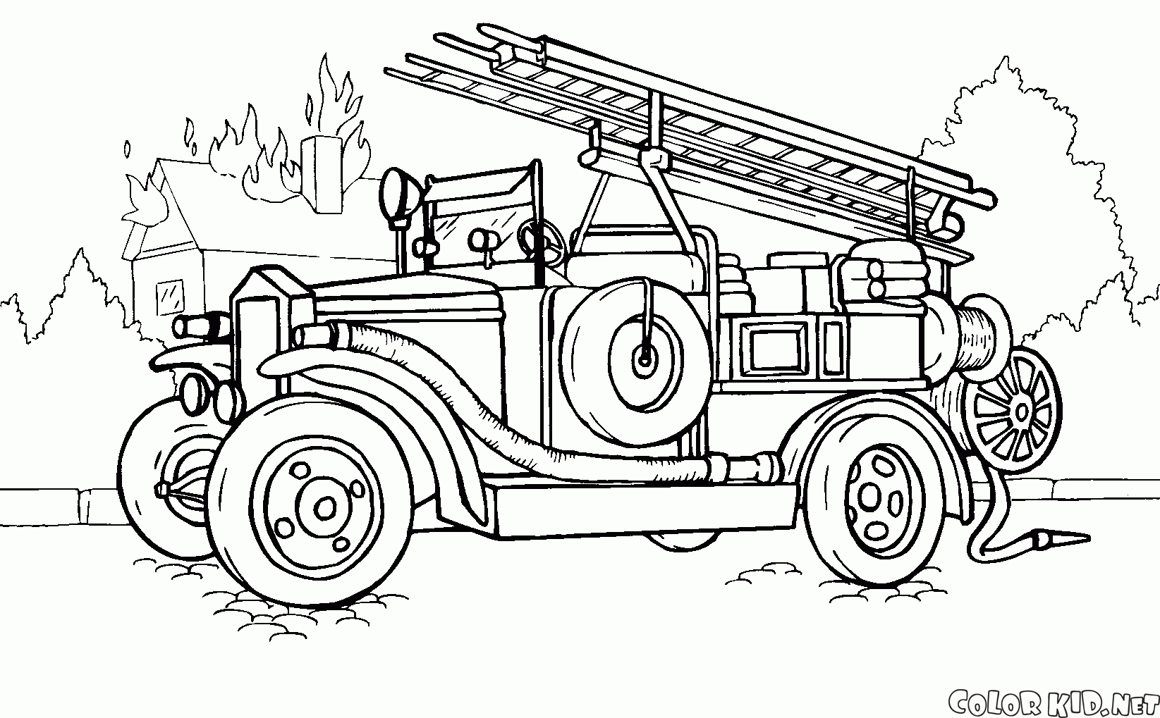 سيارة إطفاء موديل 1926 تلوين صفحة