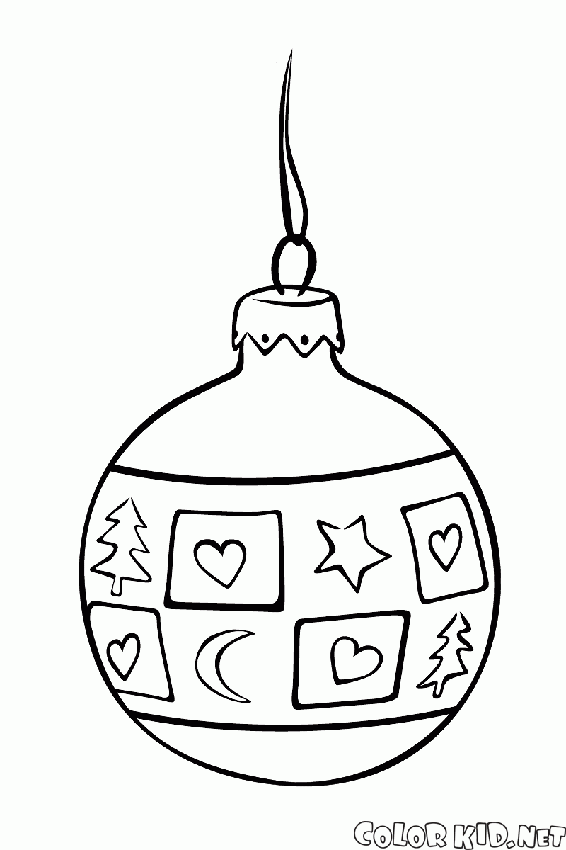الكرة على شجرة عيد الميلاد