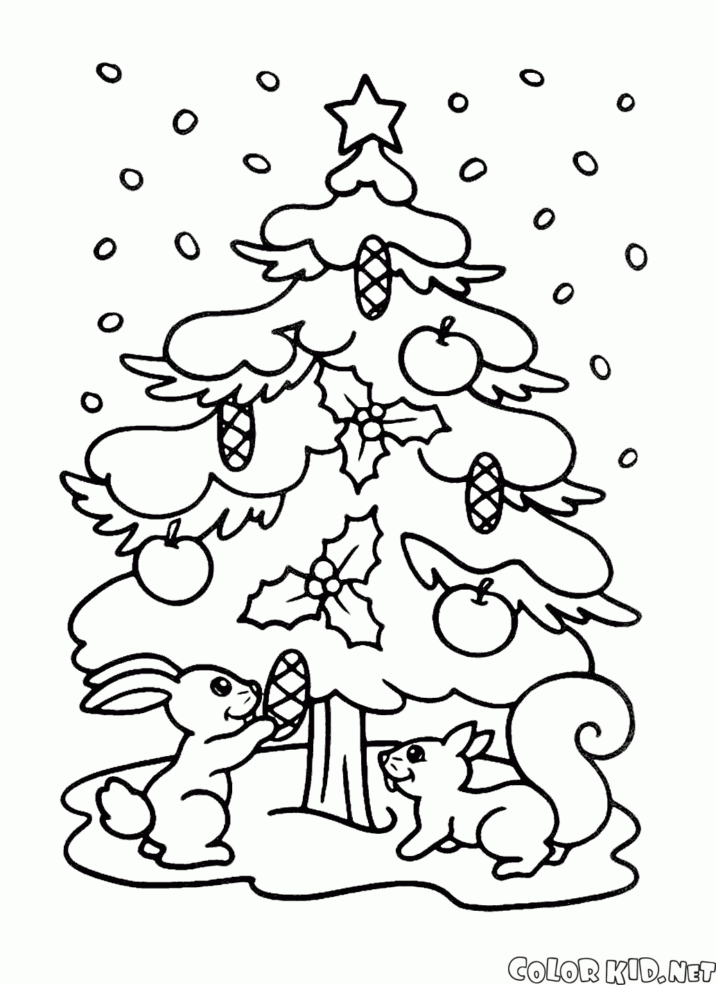 شجرة عيد الميلاد والسناجب