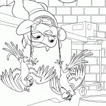 الكلب تقع على ظهرها