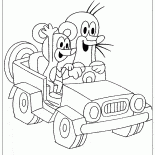 الخلد والسيارة