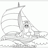 شامة على القارب