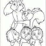 الظربان، السنجاب والنيص