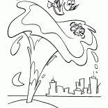 تيار الحوت من الماء