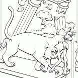 باجيرا يساعد ماوكلي