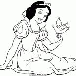 سنو وايت والطيور