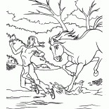 أمريكي أصلي والحصان