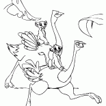 نالا وسيمبا على النعام