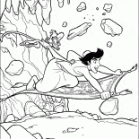 حجر يسقط من جبل