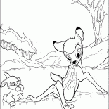 الأرنب وبامبي على الجليد