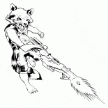 الصاروخ مع بندقية ليزر