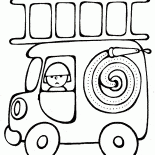 رجال الاطفاء في سيارة خاصة