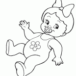 دمية مع مصاصة