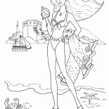 فتاة على الشاطئ