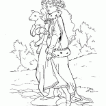 أميرة مع عجل