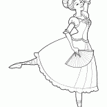راقصة مع مروحة