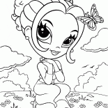 فتاة يستريح