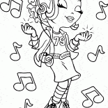 الفتاة تغني