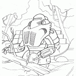 الروبوت ينشر الخشب