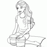 باربي تعزف على الطبول