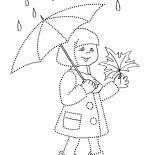 فتاة تحت مظلة
