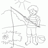 صيد الأسماك في الصيف