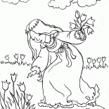 الأميرة يمشي حول المرعى