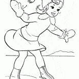 فتاة في التزلج على الجليد