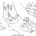 انزلاق من تل ثلجي