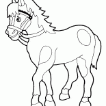 الحصان يمشي