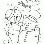 الدب وثلج