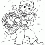 الصبي تلقى الهدايا