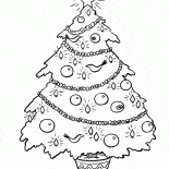 شجرة عيد الميلاد ولعب متوهجة