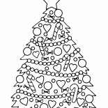 شجرة عيد الميلاد مع الحلي