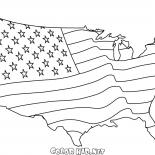علم أمريكا على شكل خريطة