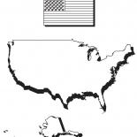 خريطة وعلم أمريكا