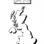 خريطة وعلم إنجلترا
